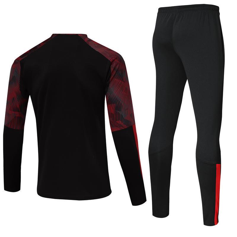 Unisex Half-Zip Long-Sleeve Football Training Set with Pants