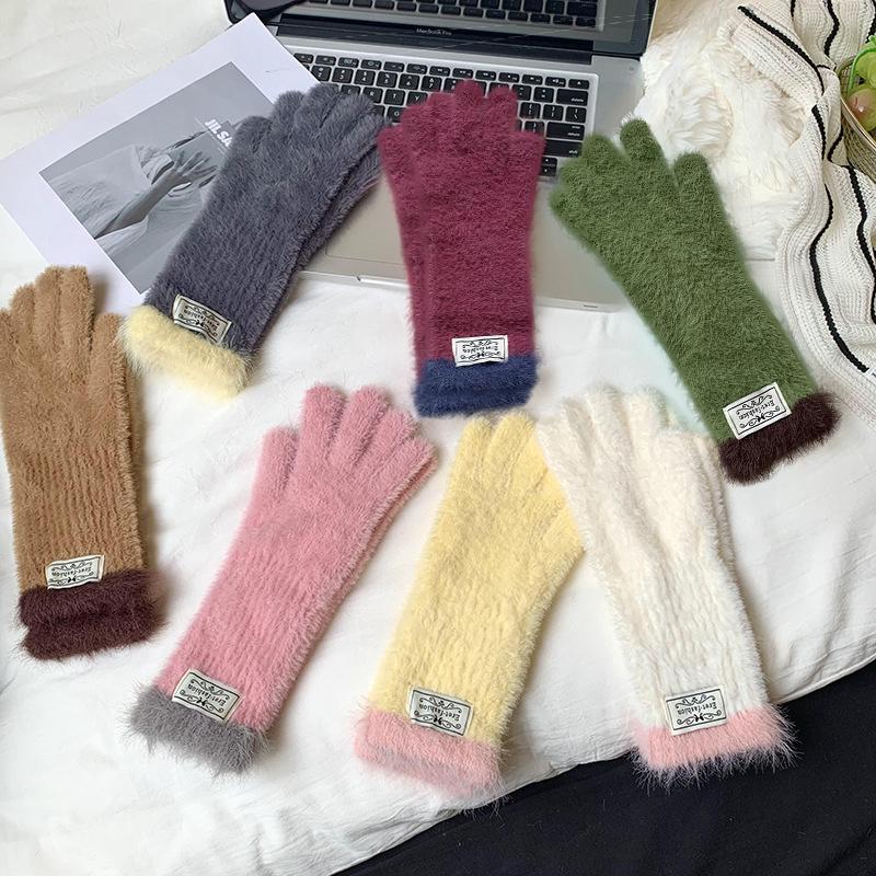 

1 пара женских зимних теплых велоспорта для активного отдыха на свежем воздухе ветрозащитных утолщенных защитных запястий