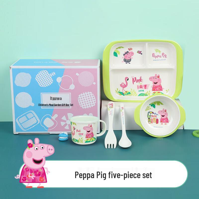 Peppa Pig Children s Melamine Tableware Set Five-Piece Set