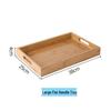 Japanese-Style Bamboo and Wood Tea Tray: Solid Rectangular Serving Tray for Restaurants and Homes