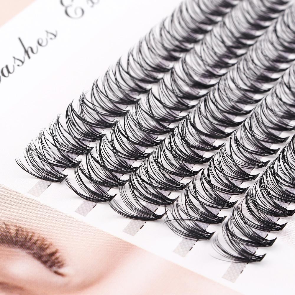100pcs Heat Bonded Cluster Lashes Makeup Individual Cluster Eye Lashes Grafting Fake False Eyelashes
