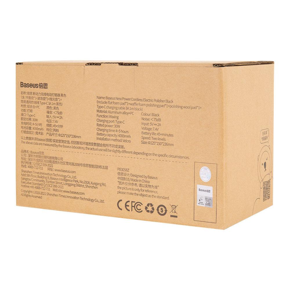 Baseus Cordless Electric Polishing Machine 30W, 4000mAh, Black (CRDLQ-B01)