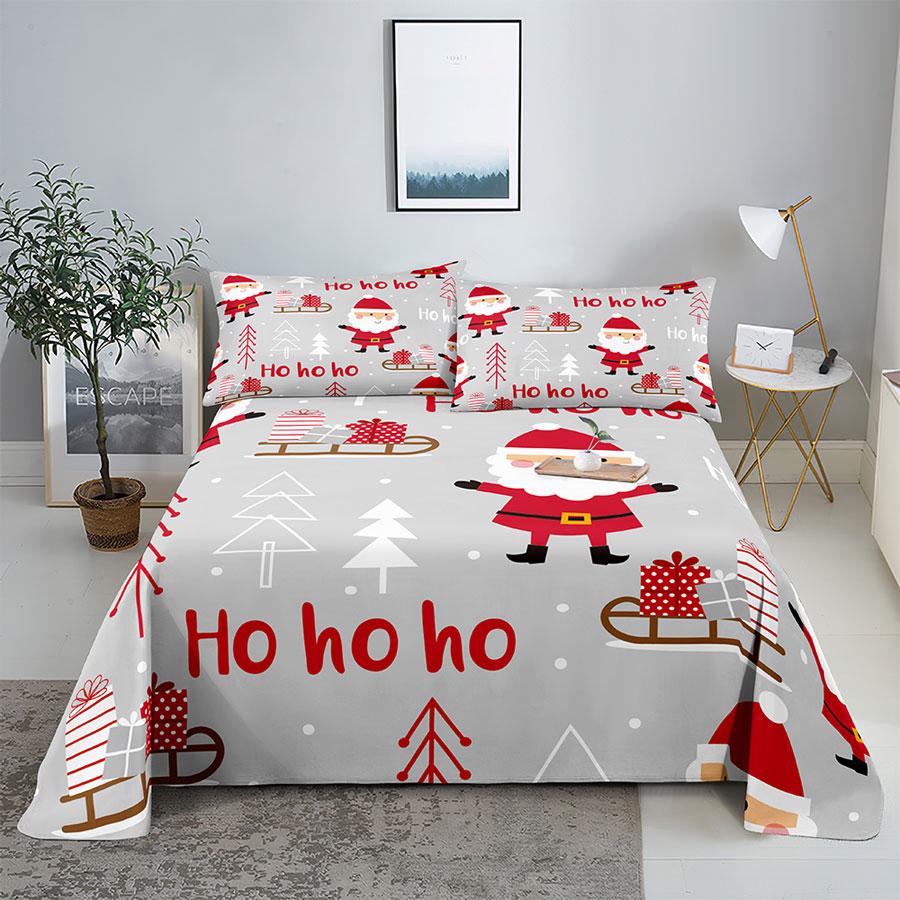 Julesengesett og putevar Sengetøy Laken Dynetrekk King Queen Size for enkeltdobbeltsenger 220x240 Twin Full Tynt Mykt