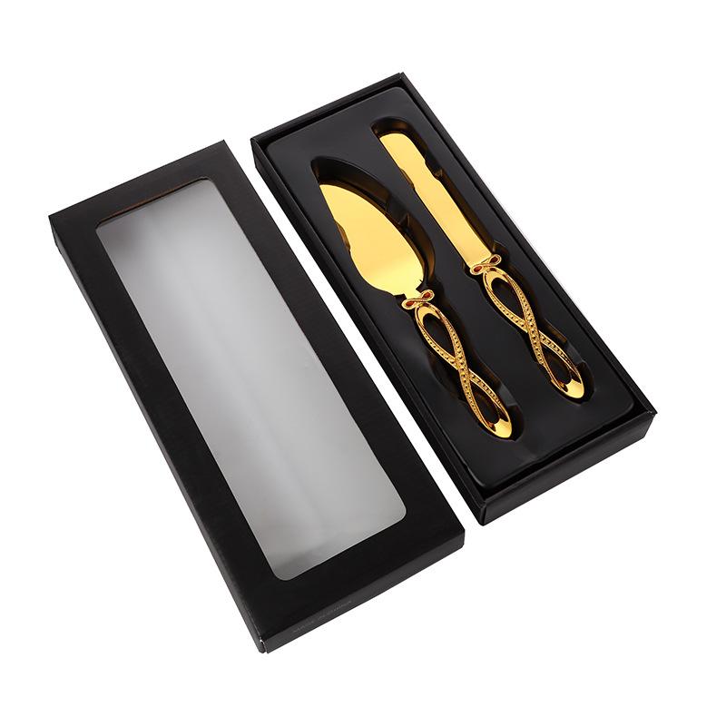 European light luxury knife and shovel set creative design western food steak tableware star hotel tableware cake baking tools