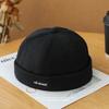 Qzkouma and Brimless Roll Cotton Retro Watch Men's Women's Cap, Cap, Adjustable, AAD-54 (Black)