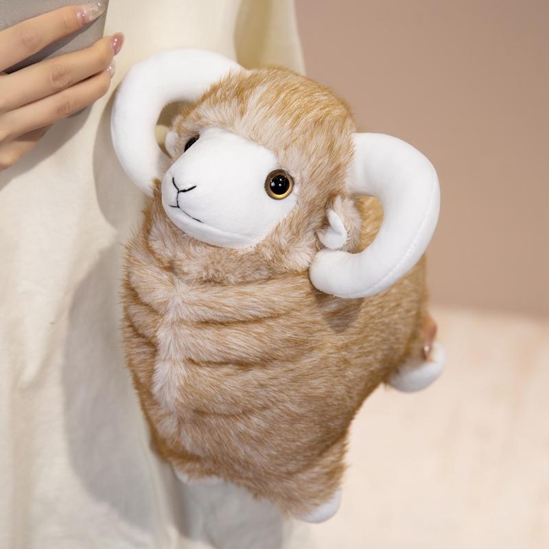 20Cm Standing Lamb Doll Plush Toy Stuffed Brown Grey Sheep Grassland Animal Plushie Birthday Present
