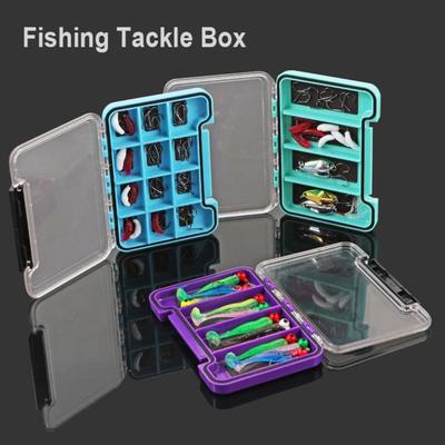 Plastic Magnetic Fishing Tackle Box 4/8/12 Compartments Portable Fishing Lure Bait Box Fishing Accessories