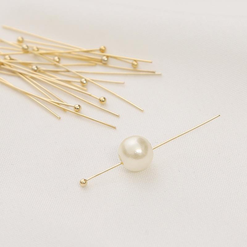 50-100pcs/Lot 15-70MM Stainless Steel Flat Ball Eye Head Pins Gold Silver Plated For DIY Jewelry Findings Making Accessories