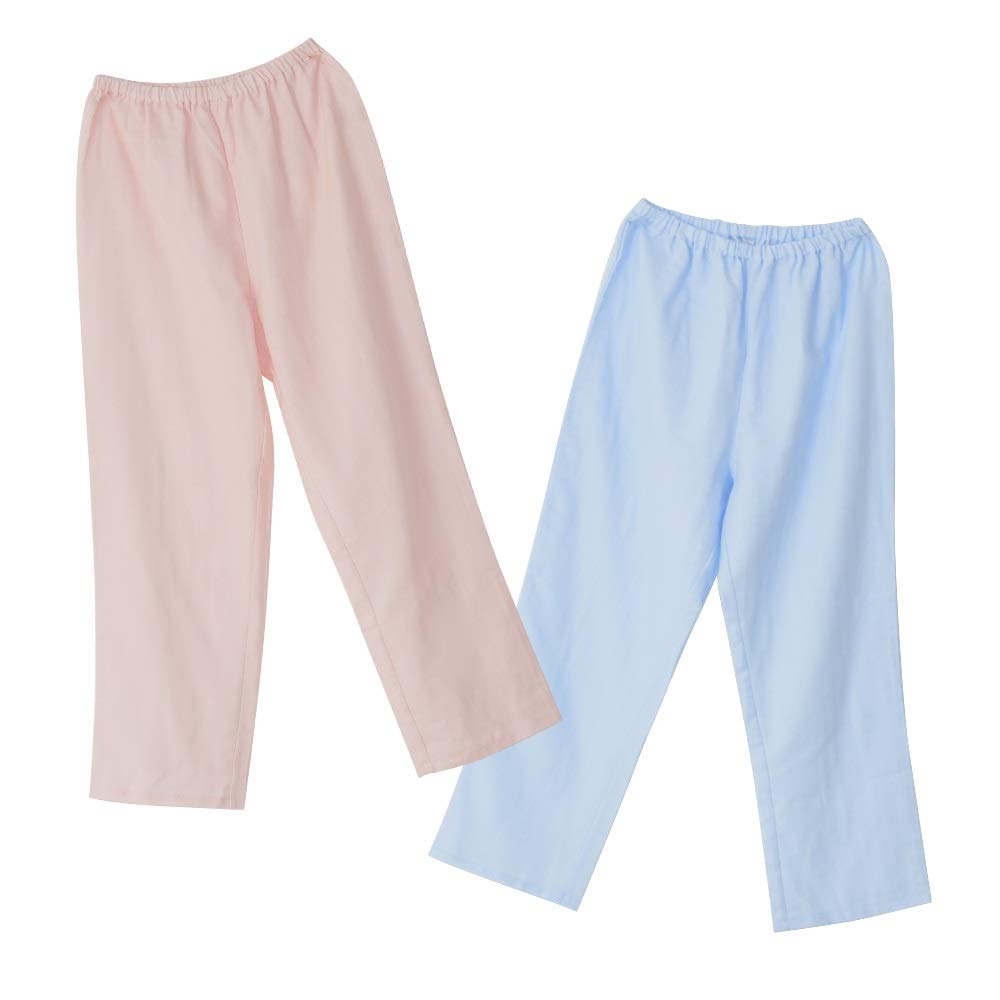 

Set of Gauze Pajama Size Perfect for or Summer Washable and with Available in Two Pastel Perfect for Women and Two-Color Double-Layered Bottoms, M.