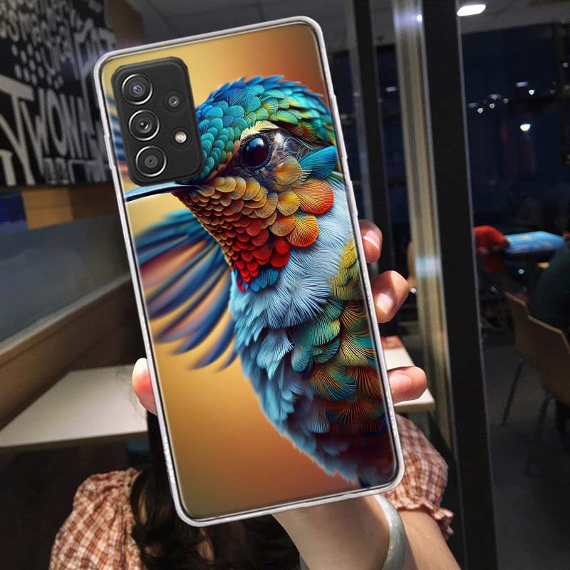 The Spirit of Hummingbirds Phone Case for Samsung A54 A57 A37 A17 A14 A15 A12 A24 A34 A55 A35 A25 A52S A07 A05S A04S A22 A32 A72
