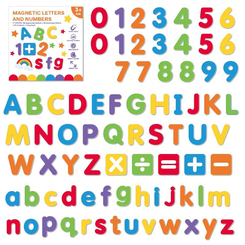 Flexible Magnetic Fridge Stickers DIY Colorful Letters Numbers Educational Teaching Tools Preschool Kids Learning Spelling Math