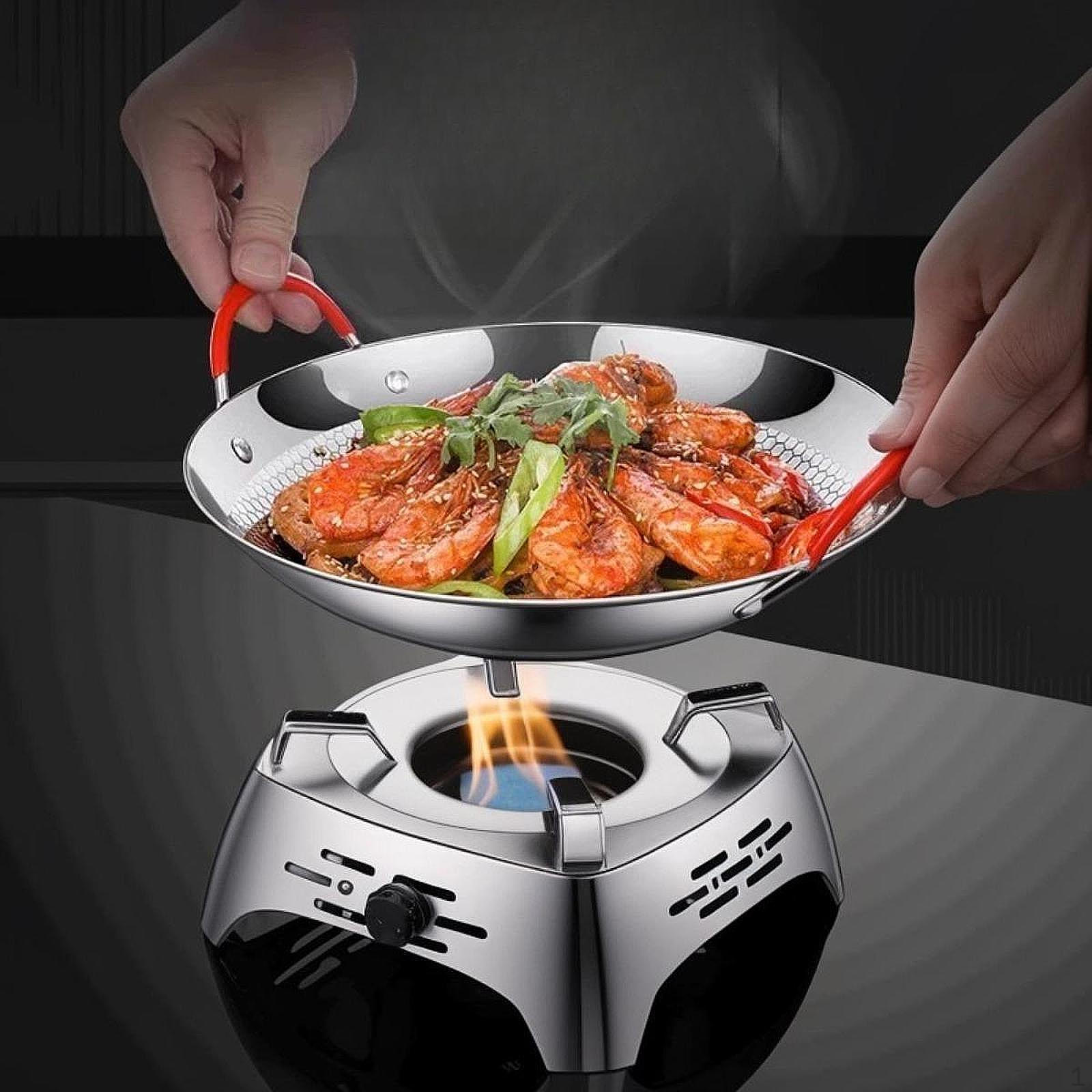 

Сковорода из нержавеющей стали для жарки, антипригарная кастрюля для супа, легкоочищаемая вок для использования на кухне 9inch With Lid