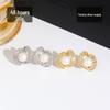 Gold-Plated Crescent Pearl Zirconia Stud Earrings: Starry River Light Luxury Commute Versatile Design