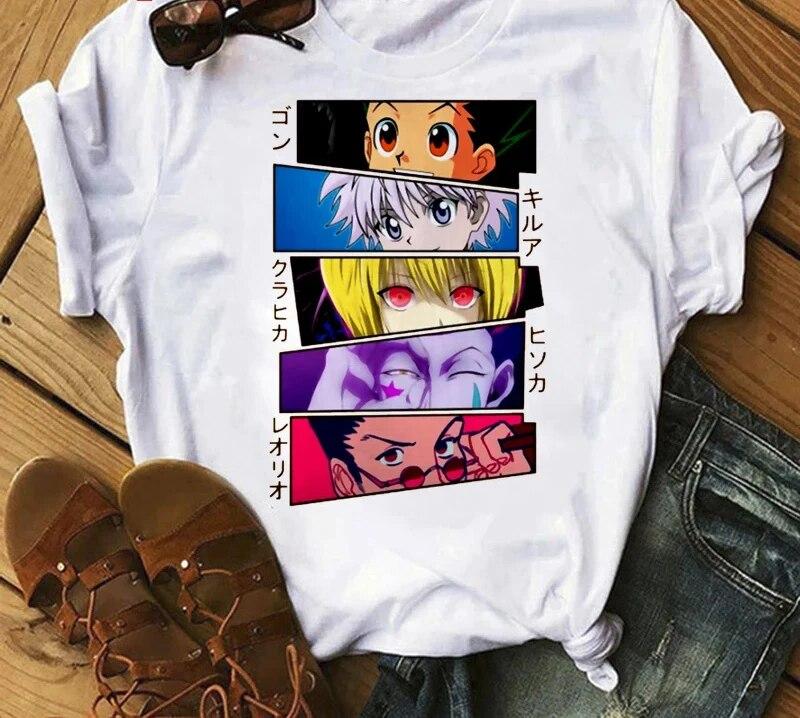 Japanese Anime Hunter x Hunter Graphic Print T Shirt Fashion Casual Vintage Short Sleeve Plus Size T Shirt Women