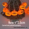 Halloween LED String Lights - Pumpkin, Spider, Ghost, Horror Decor, Marigold Colored Small Lights