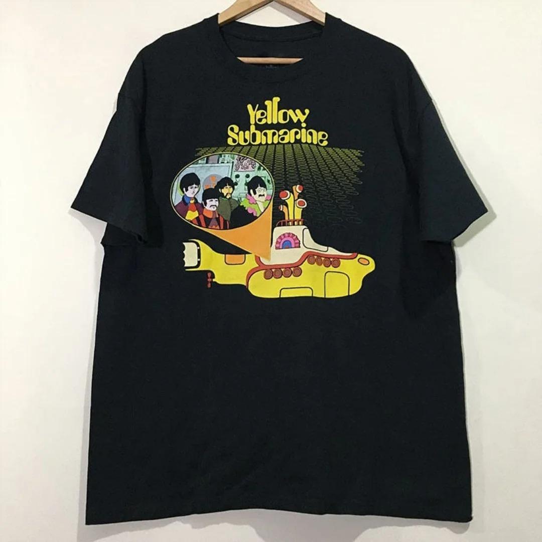 

2026 The Beatles Beatles Желтая подводная лодка Уличный Рок Футболка Весна Чистый Хлопок Мужская Футболка Одежда Футболка Y2k Женская 4XL