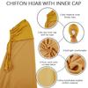 Pin Free Instant Chiffon Hijab Scarf With Undercaps Muslim Women Hijabs With Inner Caps Underscarf Caps Islam Headscarf