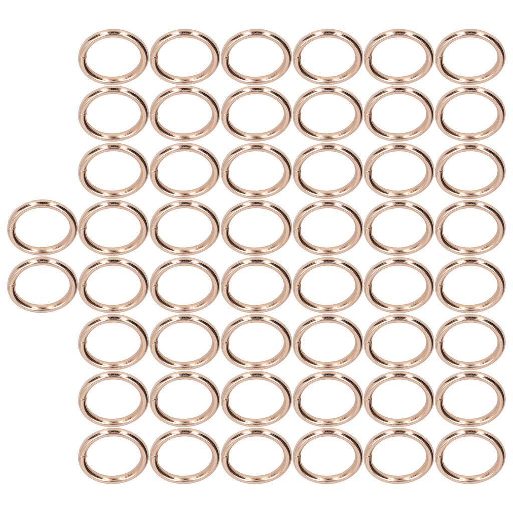 50Pcs Metal Rings 15x3mm Iron Material Sturdy Durable Multifunctional Exquisite O Rings MetalGold