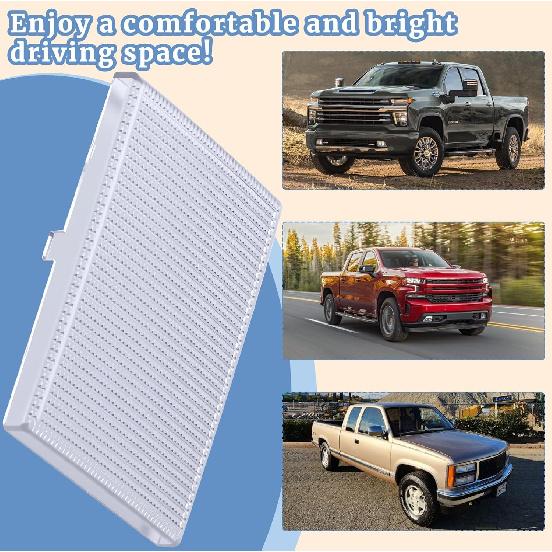 Interior Dome Center Reading Light Lamp Cover Clear Lens Fit for 1988-1998 Chevrolet K1500 K2500 K3500 C1500 C2500 C3500 C3500HD and Suburban Series