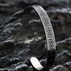 Viking Stainless Steel Bracelet, Viking Celtic Knot, C-shaped Bracelet, Polished Bracelet