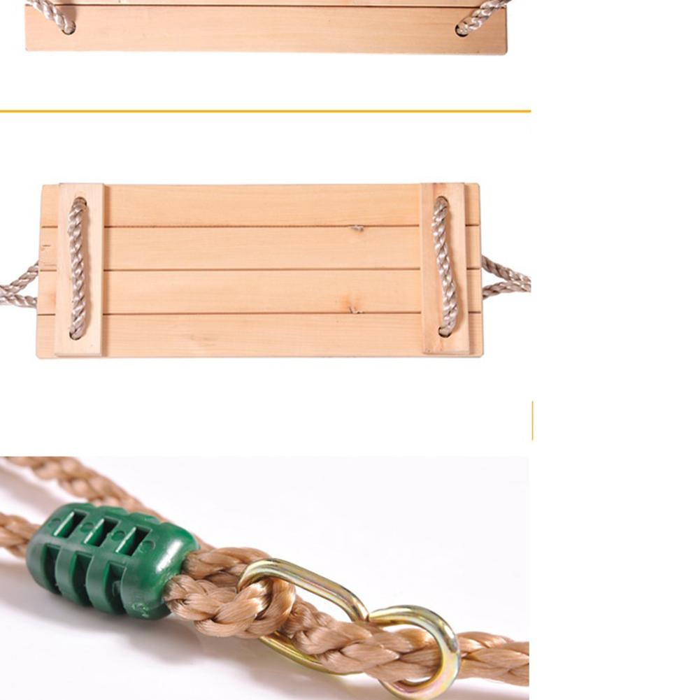 Klassischer Holzschaukelsitz mit starkem Schaukelseil, höhenverstellbare Hängeschaukel für drinnen und draußen