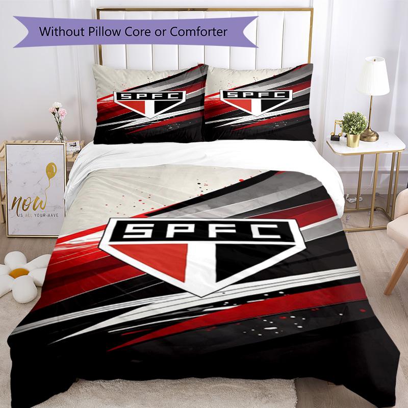 Spfc Team Crest Design Printed Pattern Duvet Cover Set – Includes 1 Duvet Cover and 2 Matching Pillowcases Bedroom Decor Christmas Gifts