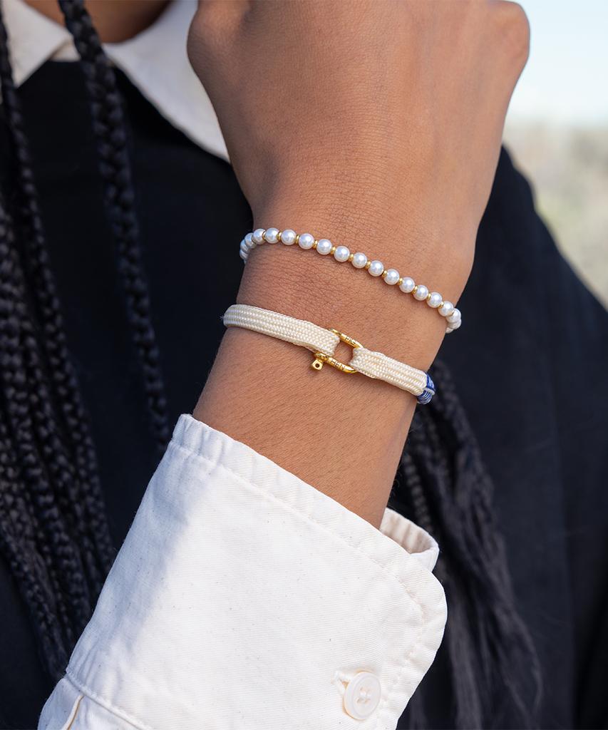 Pig&Hen (Women'S) Frankie Bracelet - Ivory X Gold