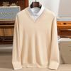 Maglione da uomo a V in misto lana e cashmere