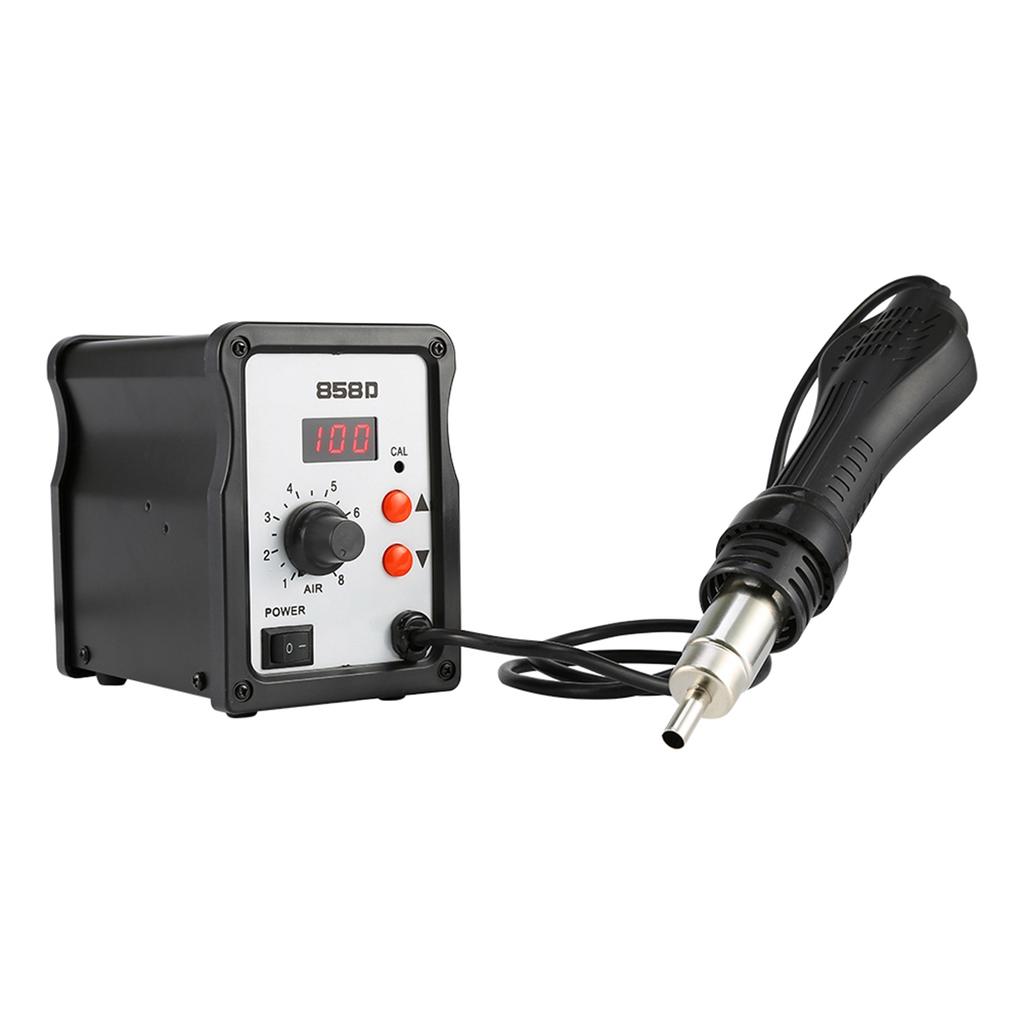 Digital SMD Soldering Desoldering Station Hot Air Rework Gun Tool 3 Nozzles