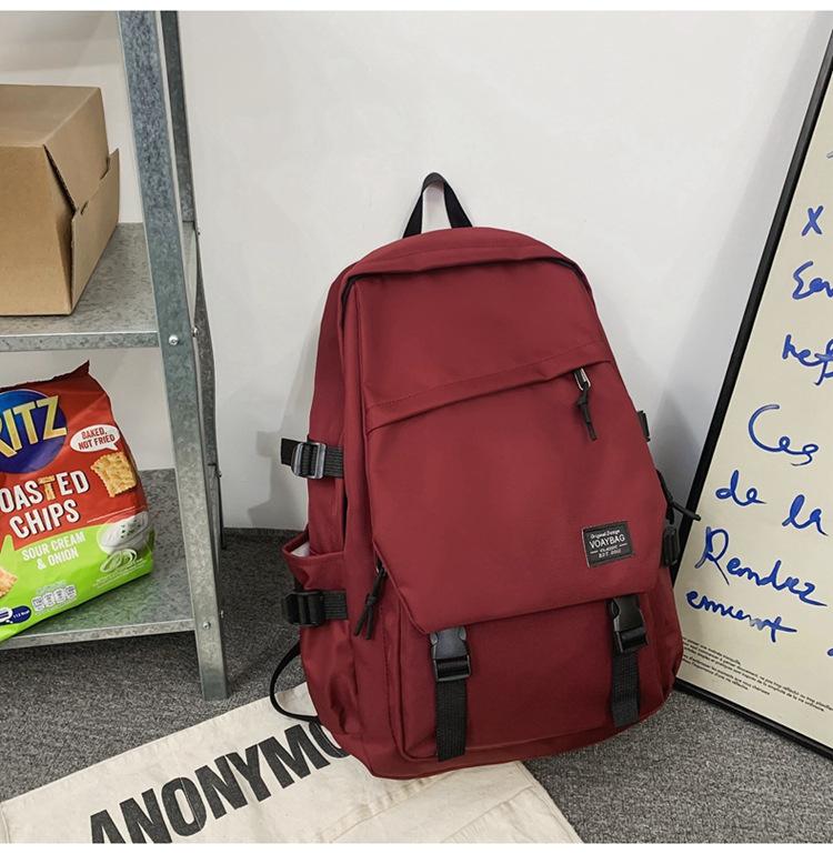 Backpack Simple Female College Student Versatile Large Capacity Computer Travel Backpack Female Junior High School Student School Bag