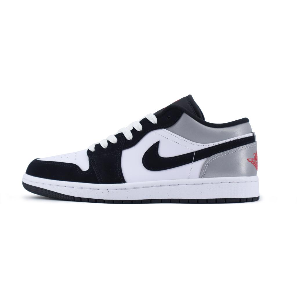 Jordan Air Jordan 1 Slip Resistant Abrasion Resistant Low top Vintage Basketball Shoes Unisex Black White HF3148-106(Team448-just)