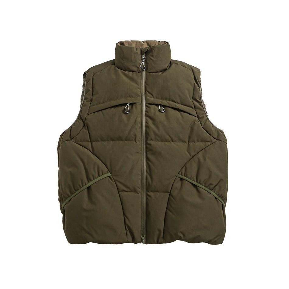 ELIEON Men's Stand Collar Mountain Style Down Vest - Winter Warmth with White Duck Down