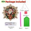 Christmas Acrylic Pearl Ornament Kit, DIY Suncatchers, 3D Mixed Pearls,7.87/9.72Inch Snowflake Santa, Xmas Decor & Gifts