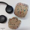 Handmade Coffee Bean Brown Yarn Set: Scarf, Hat, Earphone Case, Knitted Bag - 80g