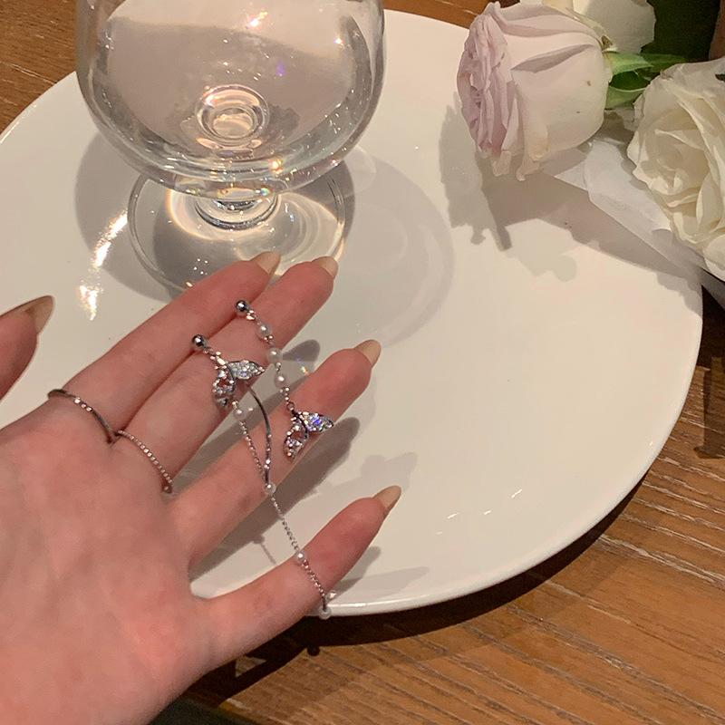 Retro Tassel Long Dangle Earrings - 925 Silver Needle, Light Luxury Fashion Jewelry for Women.