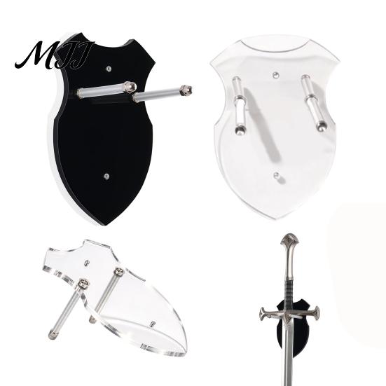 Acrylic Swords Rack for Collection Wall Mount Rack, Vertical Space Saving Holder, Easy Hanging Longswords Installation Axes Display Stand