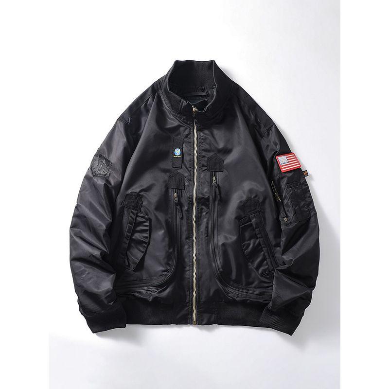 American vintage MA1 Bomber jacket Men's Spring and Autumn Function Baseball Uniform Foreign Trade Men's Stand Collar Cargo Outerwear