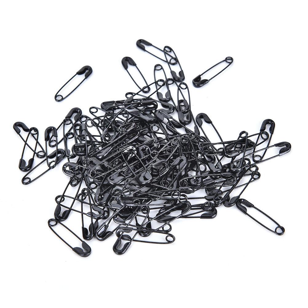 1000 Stück Schwarz Silber Sicherheitsnadeln DIY Nähwerkzeuge Zubehör Edelstahlnadeln 19mm Brosche Bekleidungszubehör