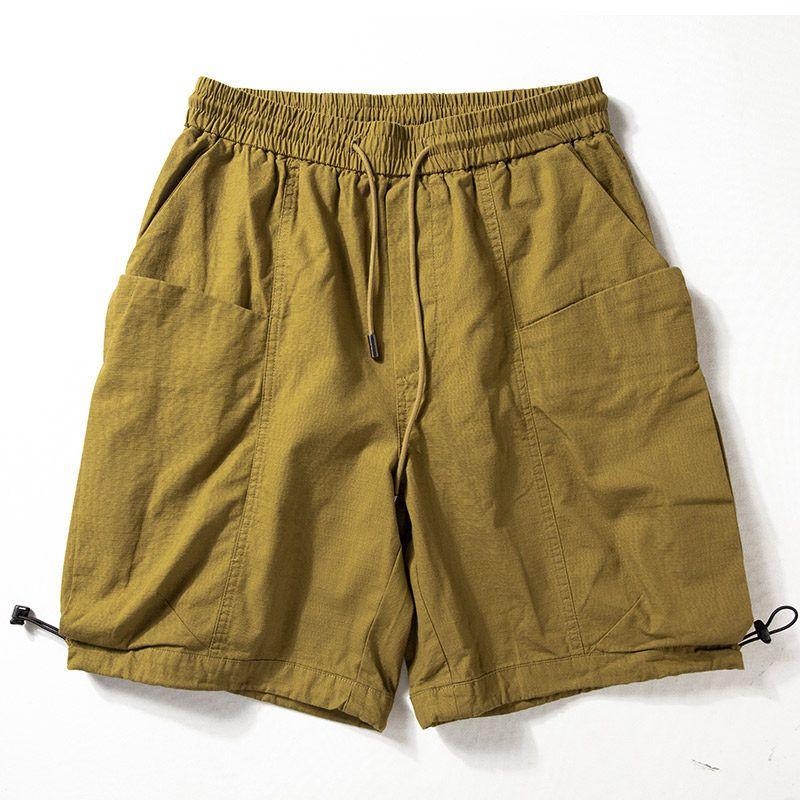 Pure Cotton Casual Japanese-Style Retro Wide-Leg Workwear Shorts