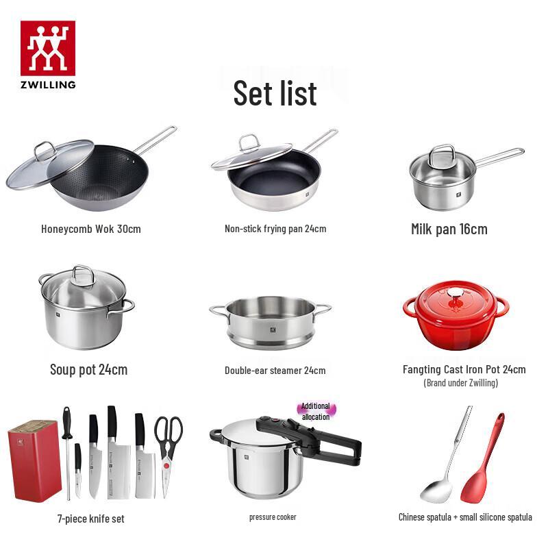 Zwilling 17-Piece Cookware & Knife Set