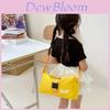 Stylish Korean-inspired Large Capacity Crossbody Bag For Kids With Alphabet Design And Versatile Colors