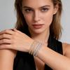 Luxury Zircon Tennis Chain Bracelet for Women, Dainty Cubic Zirconia Crystal Bracelets,Fashion Charm Wrist Jewelry Gift
