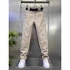 New Light Khaki Autumn Men's Casual Pants Micro-cone Loose Simple Micro-elastic Straight Men's Pants
