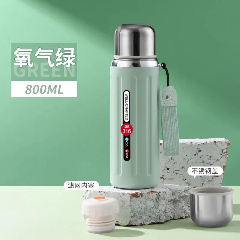 800ml Vacuum Flask Insulated Water Bottles Travel Thermal Cups For Hot And Cold Beverage Summer Winter Drinkware Gifts