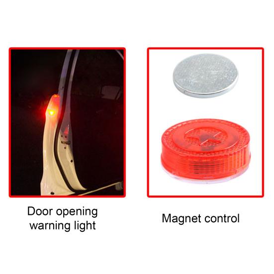 2Pcs Car Door Lights Universal Magnetic Sensor Anti-collision 5 LED Car Opening Door Safety Warning Lights for Vehicle