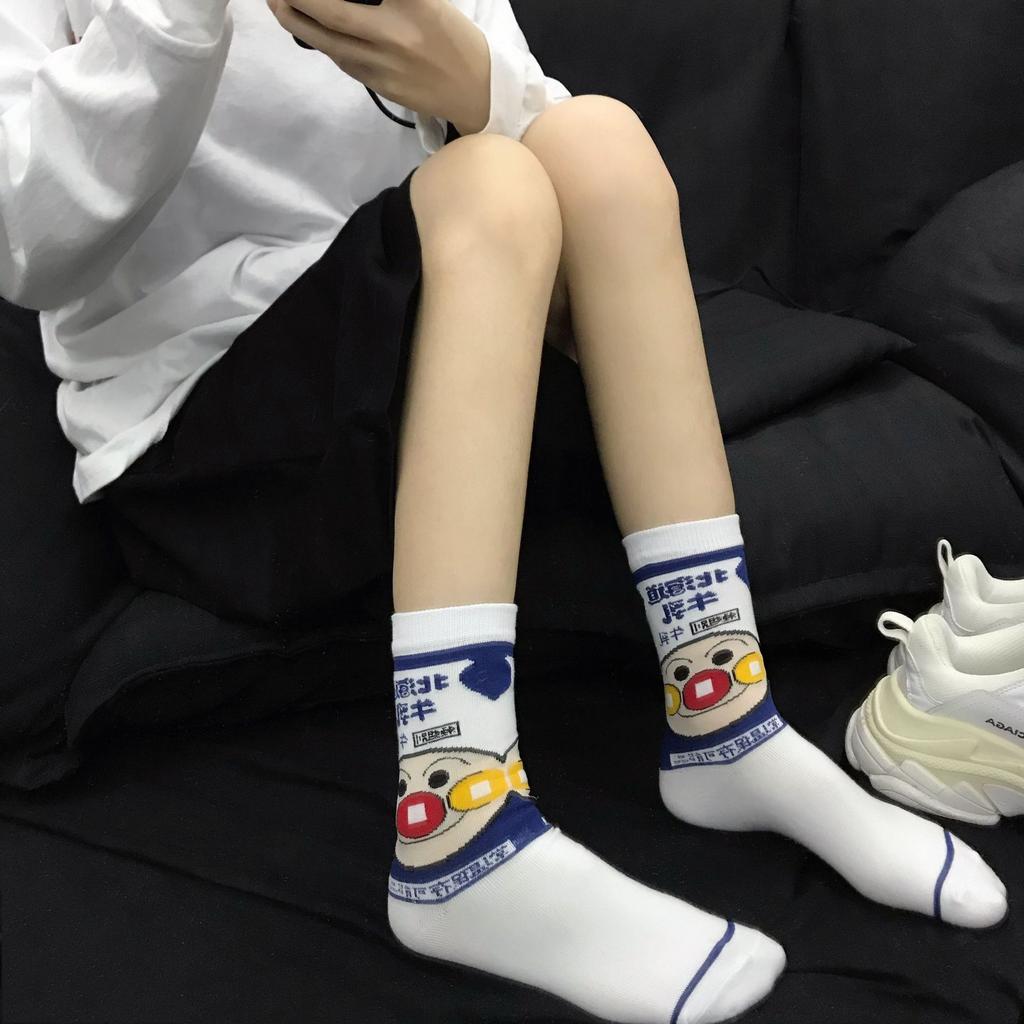 Lolita Skateboard Cotton Socks Women Cute Pattern Hip Hop Crew JK Socks Funny Novelty White Socks Cool Harajuku Designer Socks
