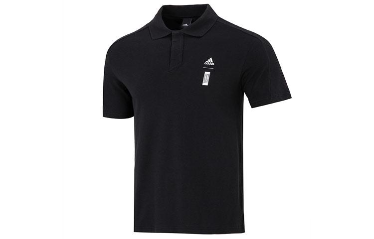 Adidas Polo Shirts Men s Black Polo Collar Moderate Straight Fit HE5164 L