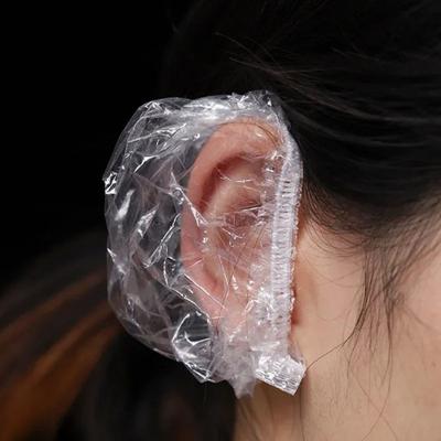 100 Stück Einweg-Ohrschützer für die Dusche, wasserdichte Duschhauben aus Kunststoff