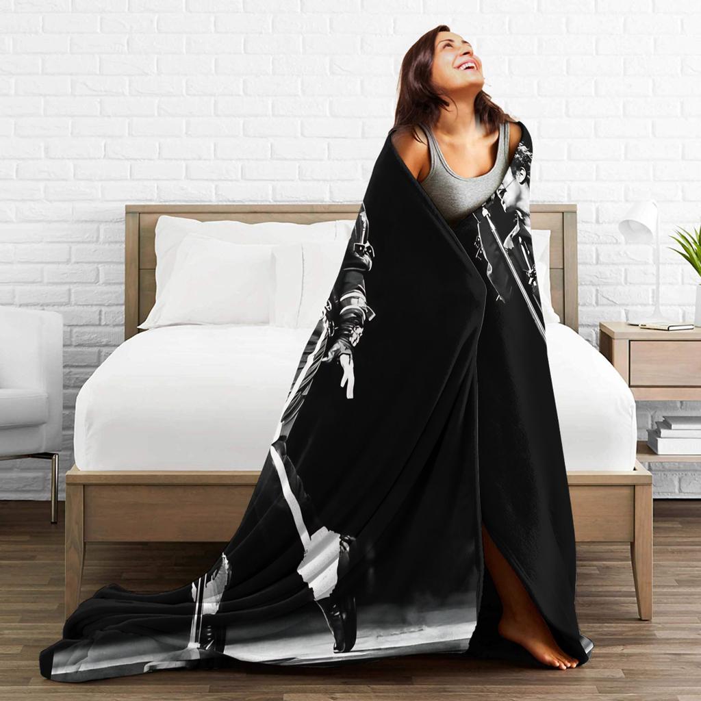 MJ Pop King Velvet Throw Blankets Blanket for Bedding Travel Super Warm Plush Thin Quilt,