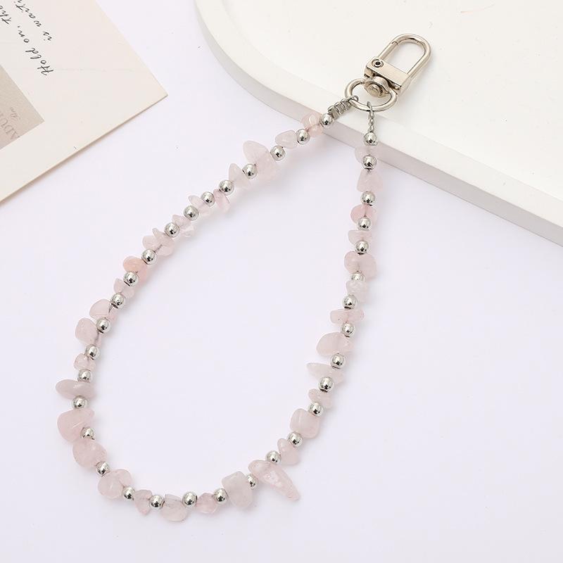 New Pearl Bow Beaded Pendant Phone Case Charm Wrist Strap Lanyard